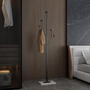 Tree-Shaped Metal Coat Rack with Marble Base – 8 Hooks, 68.9" Tall