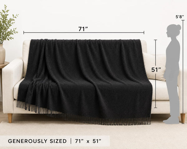 Pure Baby Alpaca Throw Blanket