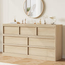 7-Drawer Dresser, 54" Wide, Natural Oak