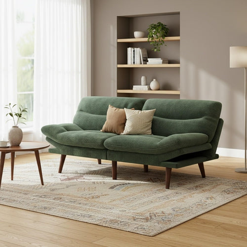 Convertible Futon Sofa Bed – Corduroy Loveseat