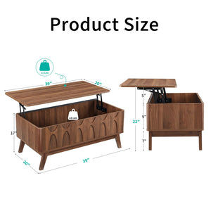 Lift Top Coffee Table with Hidden Storage