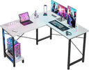 L-Shaped Gaming & Home Office Corner Desk 50 Inch with CPU Shelf