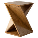 Twisted X Base Solid Wood End Table