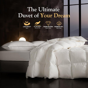 Down Fiber Comforter with Baffle Box Quilting
