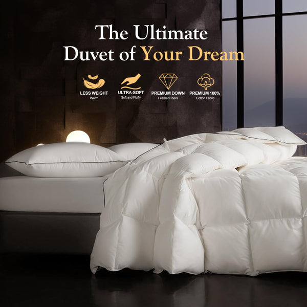 Down Fiber Comforter with Baffle Box Quilting