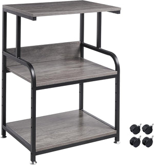 3-Tier Height Adjustable Printer Stand with Wheels