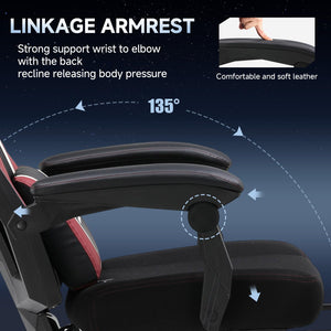 Ergonomic Mesh Gaming Chair with Footrest