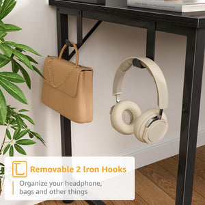 47-Inch Computer Desk with Hutch, Drawers & Power Outlets