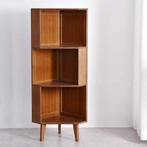 5-Tier Corner Bamboo Bookshelf