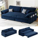 Queen Sleeper Sofa Bed – 3-in-1 Convertible Velvet Pull-Out Couch