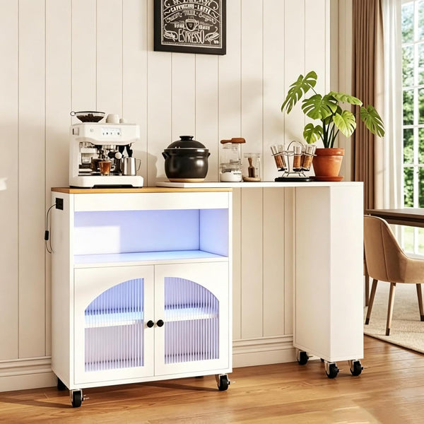 41" Rolling Kitchen Island with Storage