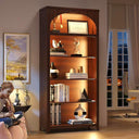 5-Tier Arched Bookshelf with LED Lights