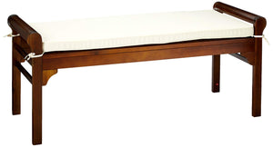 Wood Bench with Cushion