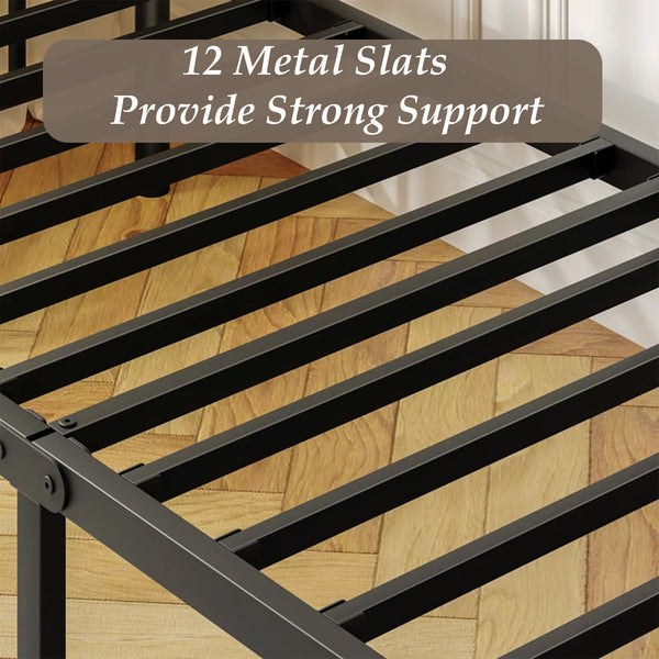 Metal Twin Daybed Frame with Headboard
