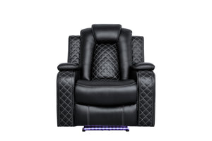 3-Piece Power Recliner Sofa Set with LED & Bluetooth