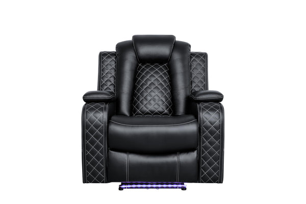 3-Piece Power Recliner Sofa Set with LED & Bluetooth
