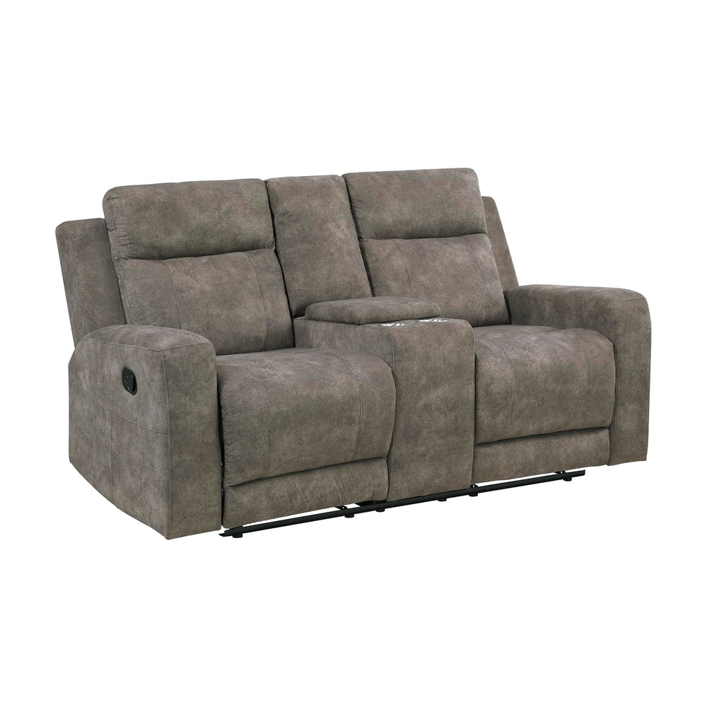 Double Reclining Loveseat with Storage Console & Cup Holders