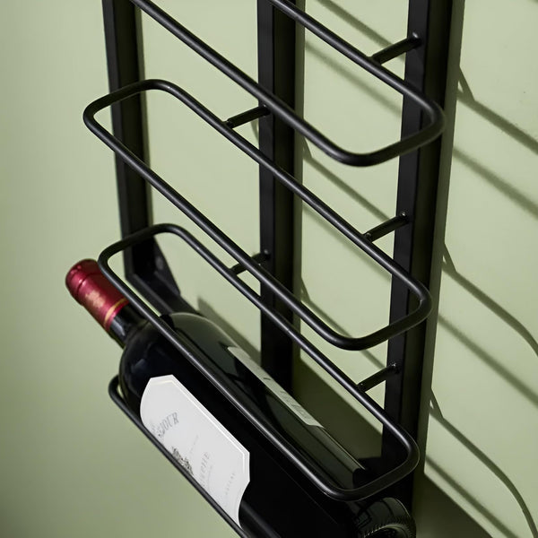 11-Bottle Wall-Mounted Wine Rack with Cork Catcher