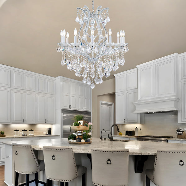 K9 Crystal Maria Theresa Chandelier – 12 or 24 Light, Gold or Silver