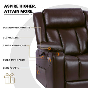Power Lift Recliner Chair with Massage & Heat — Oversized, 400 lbs