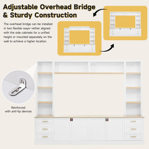 102.3" Farmhouse Entertainment Center TV Stand