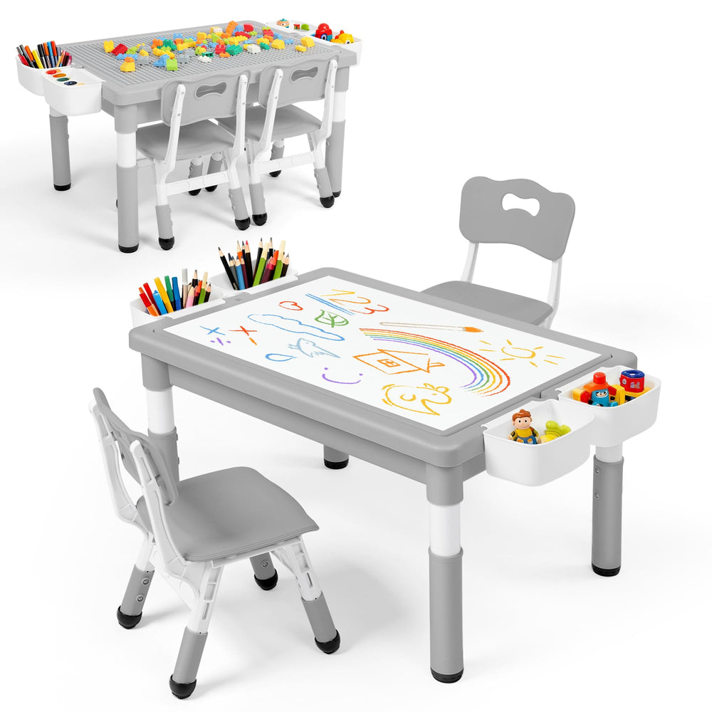 Kids Activity Table & 2 Chairs Set