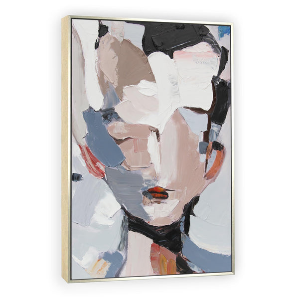 Abstract Face Framed Canvas Wall Art 45x30