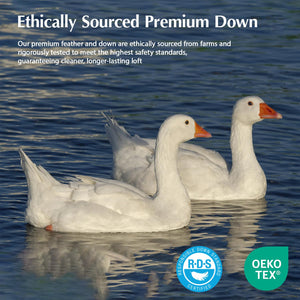White Goose Down Comforter – All Season Baffle Box Duvet Insert
