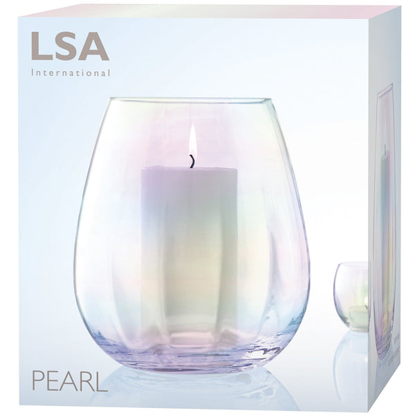 Mother of Pearl Handpainted Lantern Vase