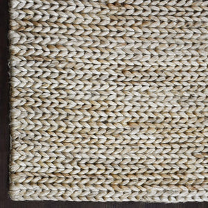 Hand-Knotted Jute Area Rug — Natural Fiber, Indoor & Outdoor