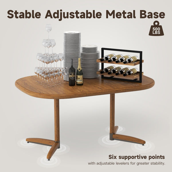 Extendable Dining Table with 18" Leaf – Seats 4 to 6, Chestnut Oak