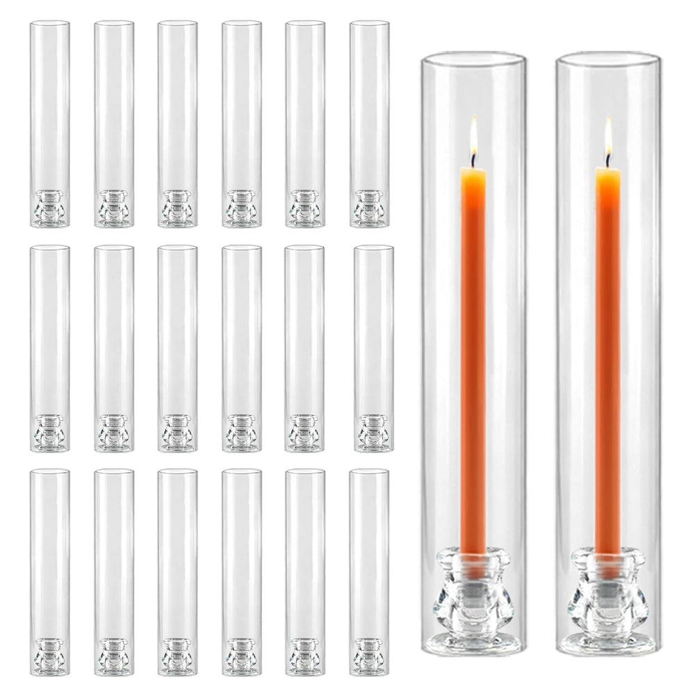 Glass Hurricane Candle Holders 20-Pack 12.6" Clear Cylinder Tubes