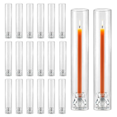 Glass Hurricane Candle Holders 20-Pack 12.6" Clear Cylinder Tubes