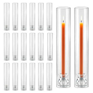 Glass Hurricane Candle Holders 20-Pack 12.6" Clear Cylinder Tubes