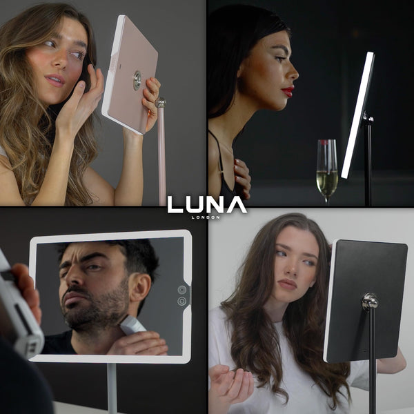 LED Vanity Mirror with Lights & 7X Magnification – Dimmable USB-C Rechargeable Tabletop Mirror