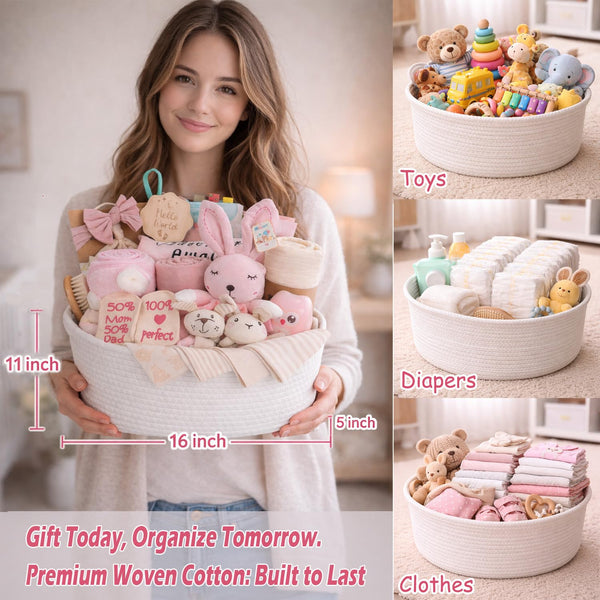 27-Piece Baby Girl Newborn Gift Basket Set