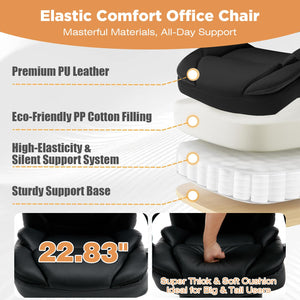 Ergonomic Reclining Office Chair with Lumbar Support and Footrest