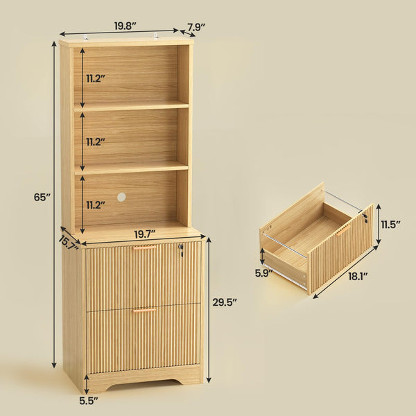 2-Drawer File Cabinet with Lock