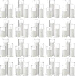 Glass Cylinder Vases and Pillar Candles Set