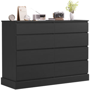 8-Drawer Double Dresser with TV Stand – Engineered Wood Storage Chest