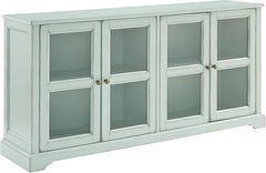 Sideboard Buffet Cabinet with Storage — Distressed Seafoam Blue
