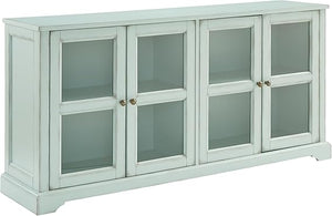 Sideboard Buffet Cabinet with Storage — Distressed Seafoam Blue