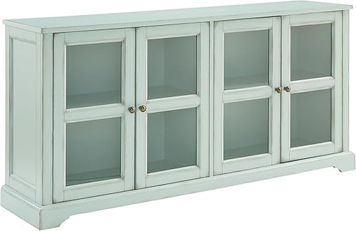Sideboard Buffet Cabinet with Storage — Distressed Seafoam Blue
