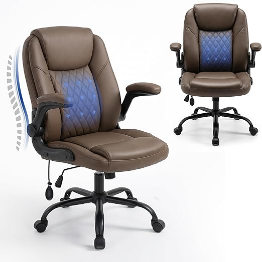 High-Back Ergonomic Office Chair with Footrest & Lumbar Support