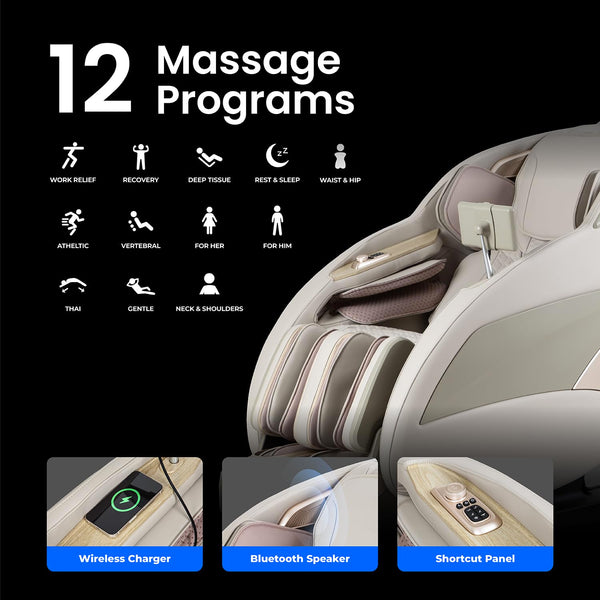 4D Full Body Massage Chair with SL Track & Zero Gravity