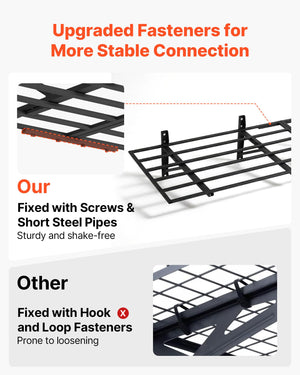 Heavy Duty Wall Mounted Garage Shelving – 2-Pack Steel Floating Shelf Rack