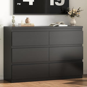 6-Drawer Double Dresser – Modern Bedroom Chest of Drawers