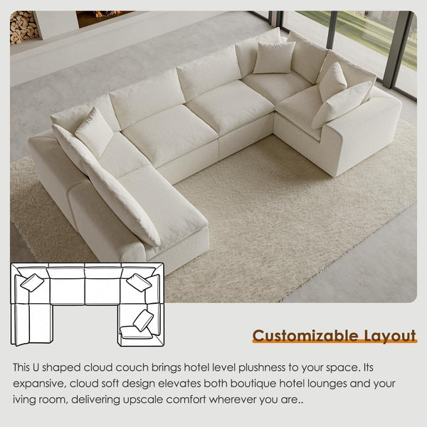 130" Oversized Modular Sectional Sofa