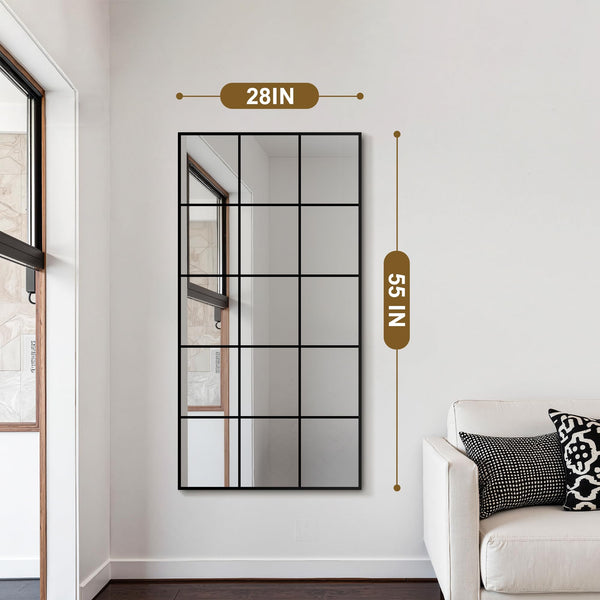 Rectangular Metal Framed Wall Mirror