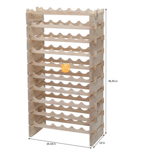 Solid Wood Stackable Wine Rack